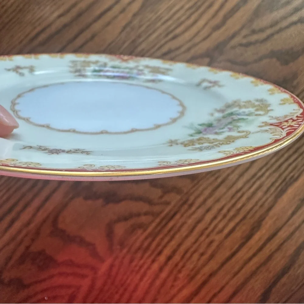 Noritake China Cardinal Rose 6 3/8” Plate Bread / Dessert Occupied Japan Vintage